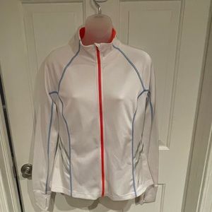 FILA sport White Full Zip Track jacket Sz M GUC B718